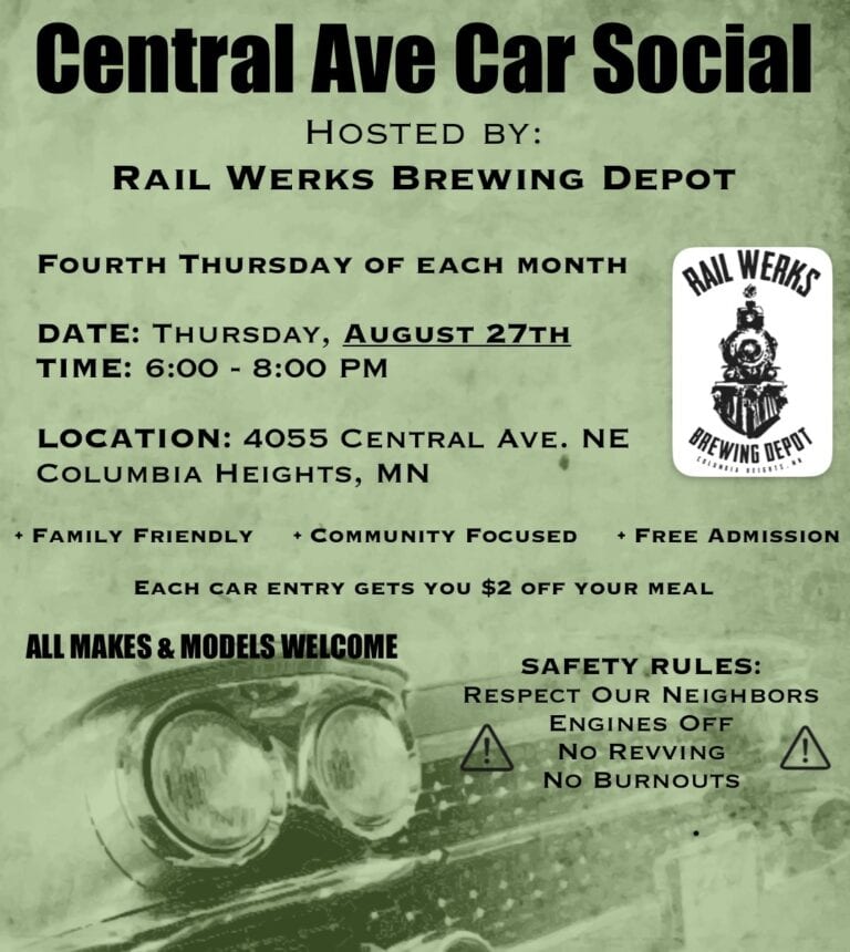 Central Ave Car Social car show in Columbia Heights, MN