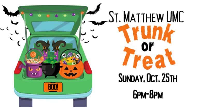 Trunk or Treat at St. Matthew United Methodist car show in Midwest City, OK