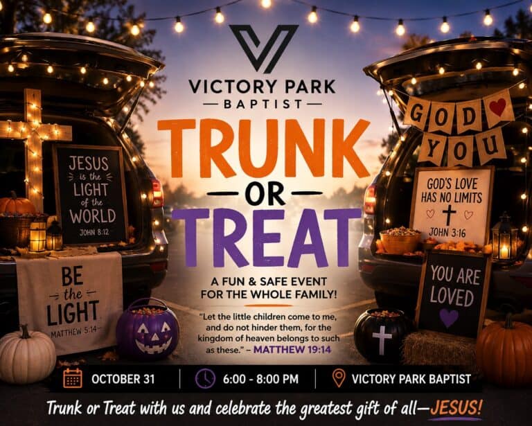 Trunk or Treat at Victory Park Baptist Church car show in McAlester, OK