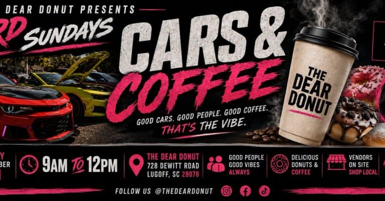 Dear Donut Sundays Cars & Coffee car show in Lugoff, SC