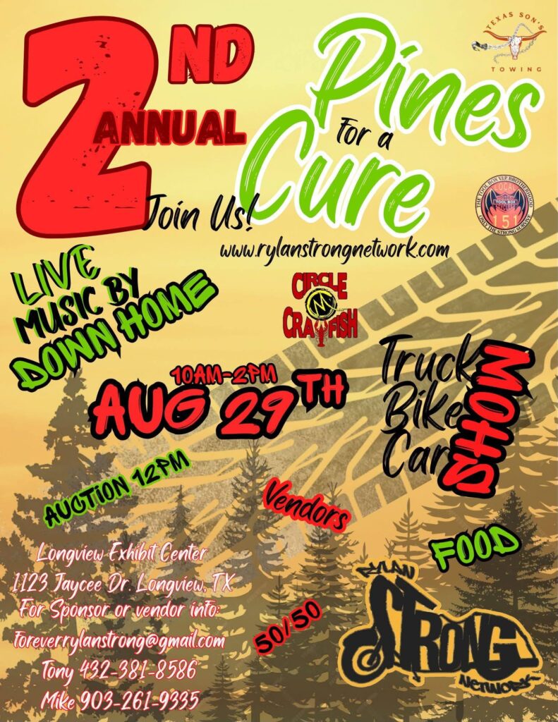 2nd Annual Pines for a Cure event at Longview Exhibit Center in Longview, TX on August 29, 2026