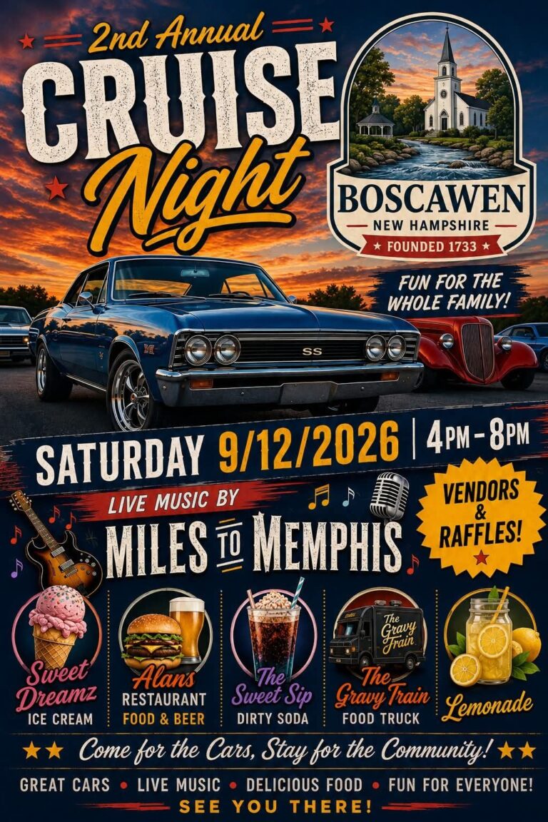 2nd Annual Boscawen Cruise Night car show in Boscawen, NH
