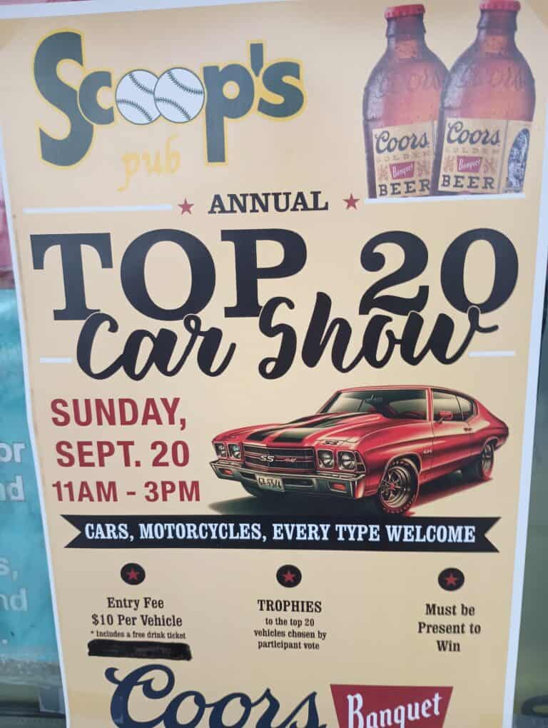 Scoops Pub Top 20 Car Show car show in Coon Rapids, MN