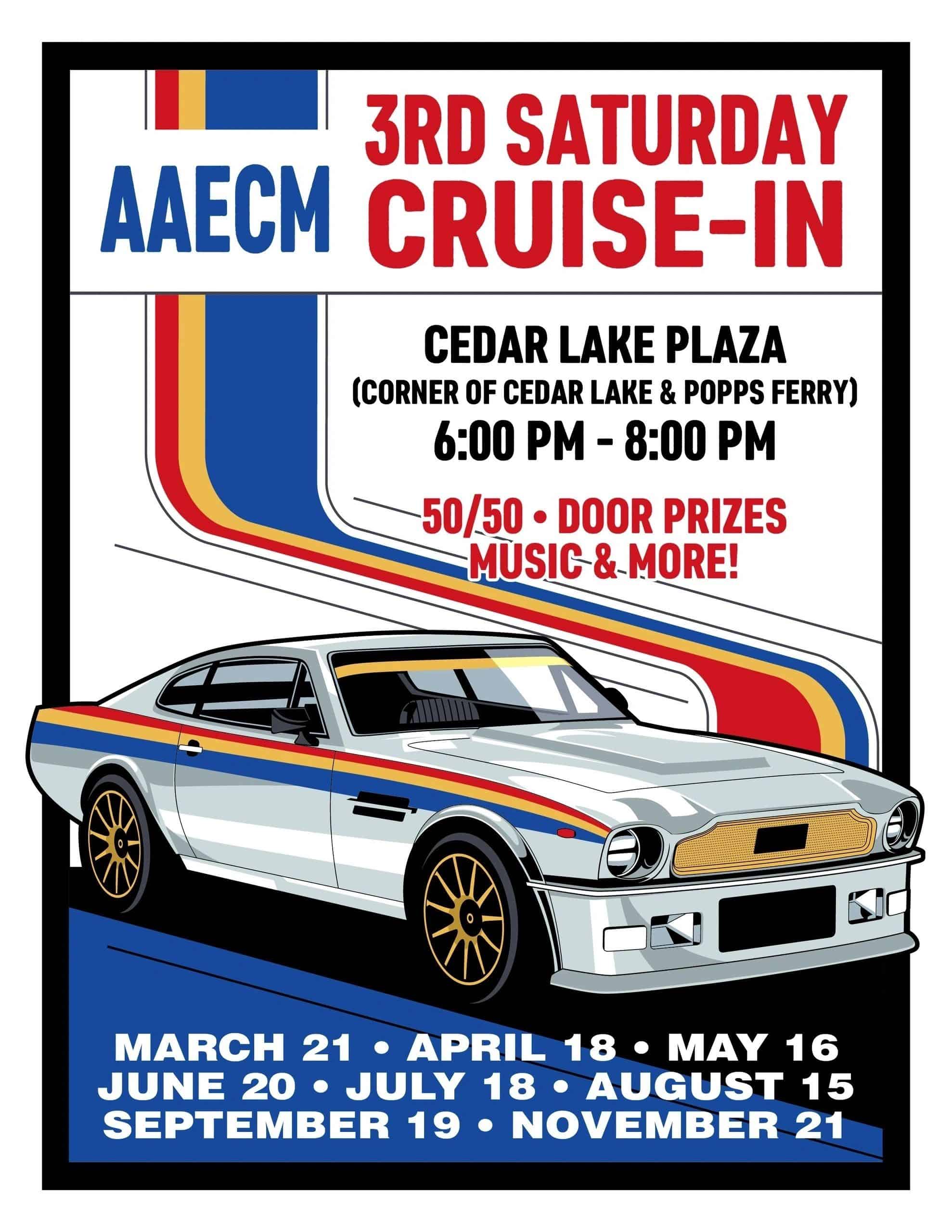 AAECM 3rd Saturday Cruise-In event at Cedar Lake Plaza in Biloxi, MS on September 19, 2026
