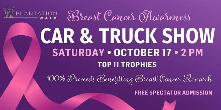 Plantation Walk Breast Cancer Awareness Car & Truck Show car show in Plantation, FL