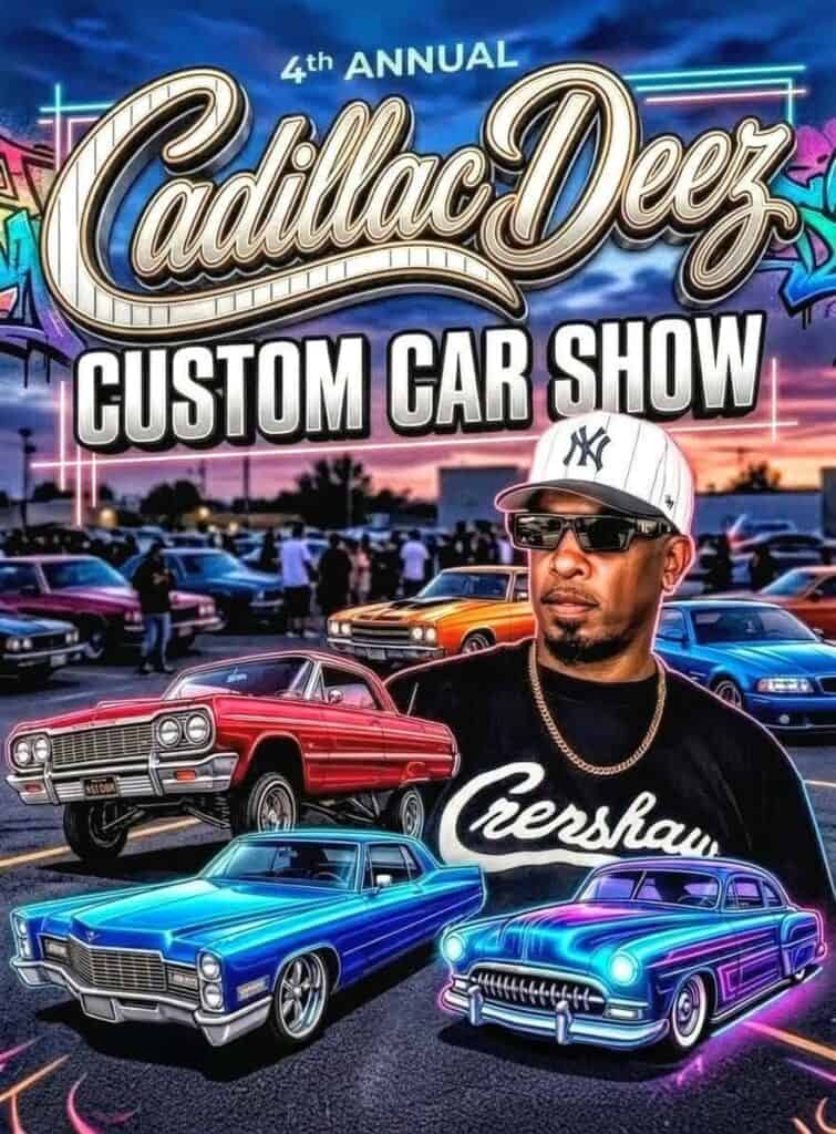 4th Annual CadillacDeez Custom Car Show event at South Side Cultural Center in Providence, RI on August 15, 2026