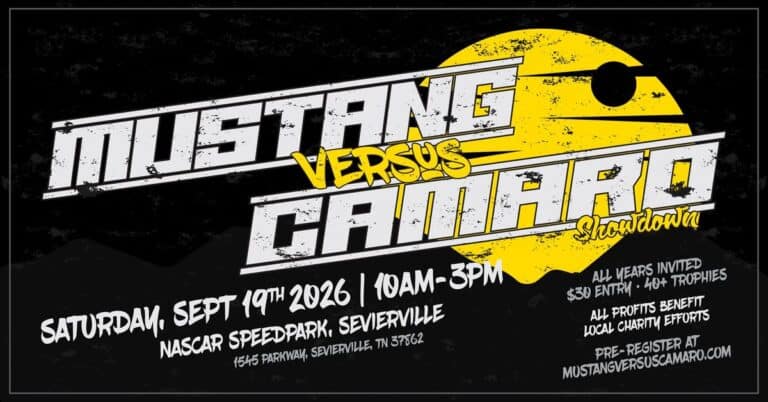 Mustang Versus Camaro Showdown car show in Sevierville, TN