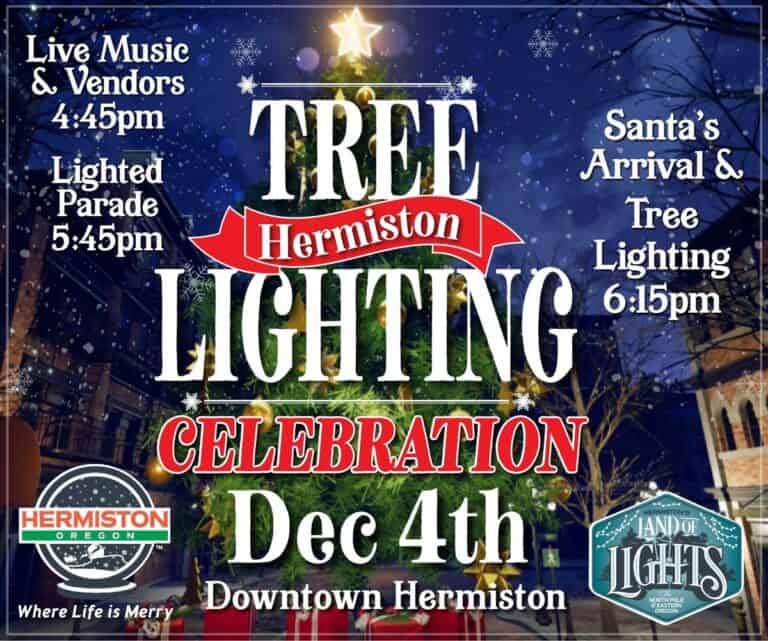 Hermiston Tree Lighting Celebration car show in Hermiston, OR