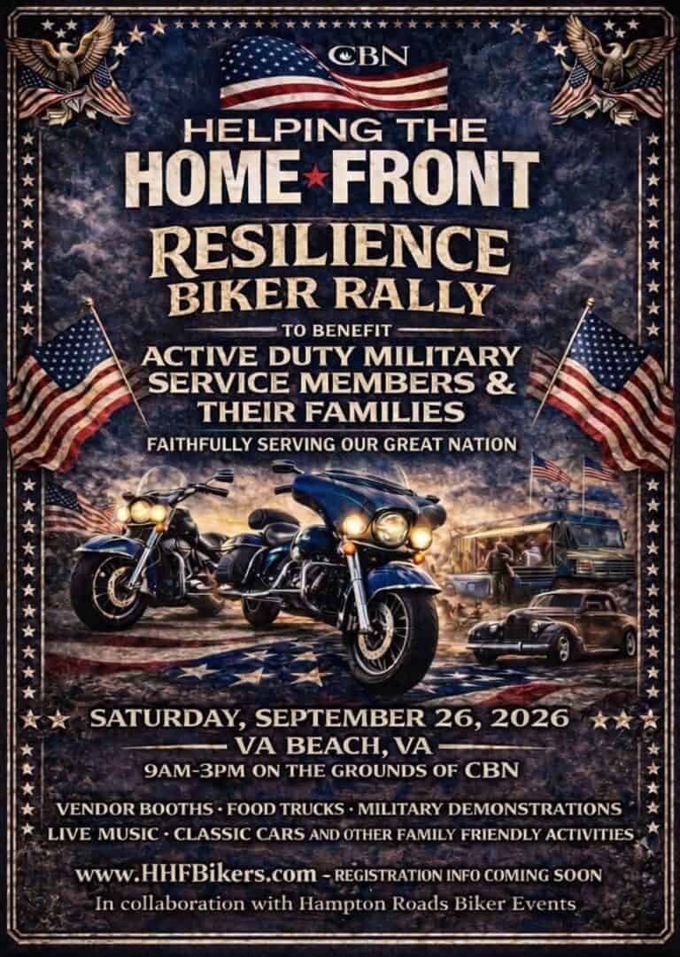Helping the Home Front Resilience Biker Rally car show in Virginia Beach, VA