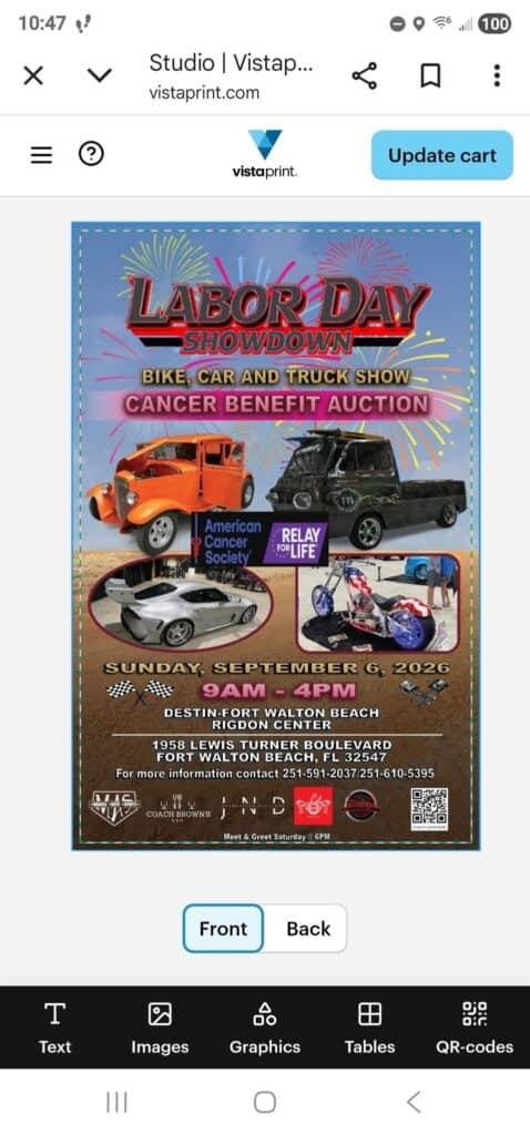 Labor Day Showdown event at Rigdon Center in Fort Walton Beach, FL on September 6, 2026