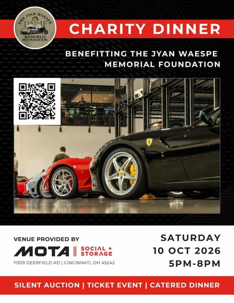 The Jyan Waespe Memorial Foundation Charity Dinner car show in Cincinnati, OH