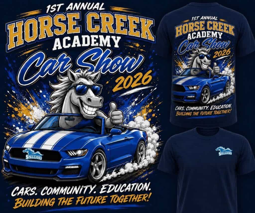 1st Annual Horse Creek Academy Car Show event at Horse Creek Academy in New Ellenton, SC on August 22, 2026