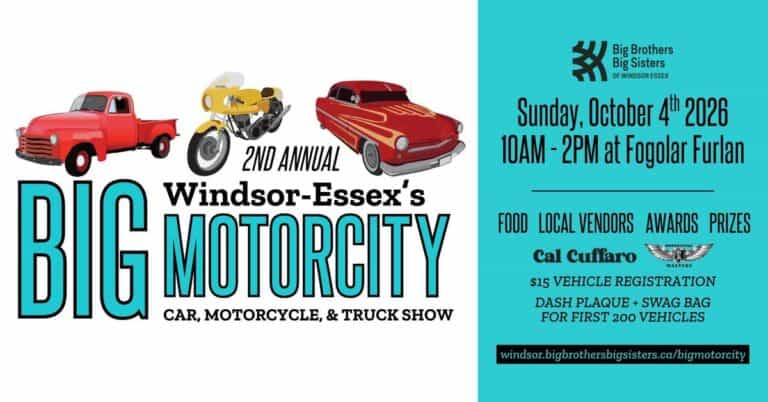 Big Brothers Big Sisters Big Motor City Car, Motorcycle, & Truck Show car show in Windsor, ON