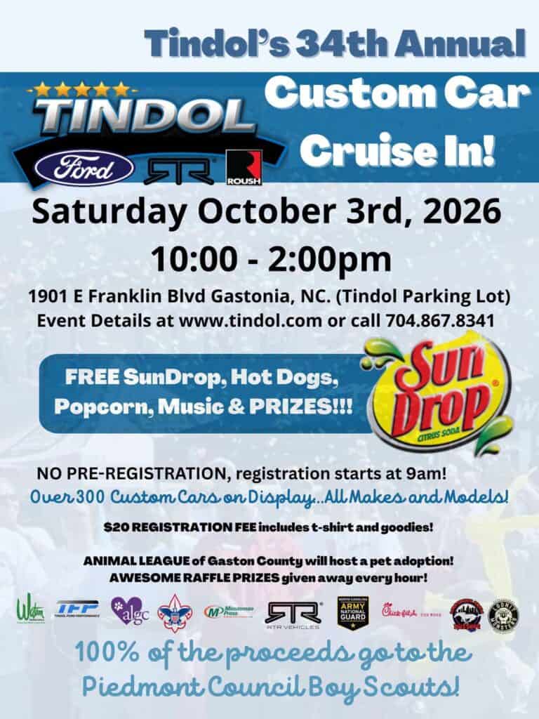 Tindol’s 34th Annual Custom Car Cruise in car show in Gastonia, NC