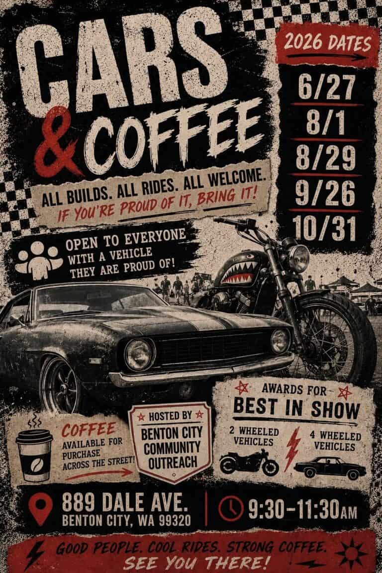 Benton City Community Outreach Cars & Coffee car show in Benton City, WA