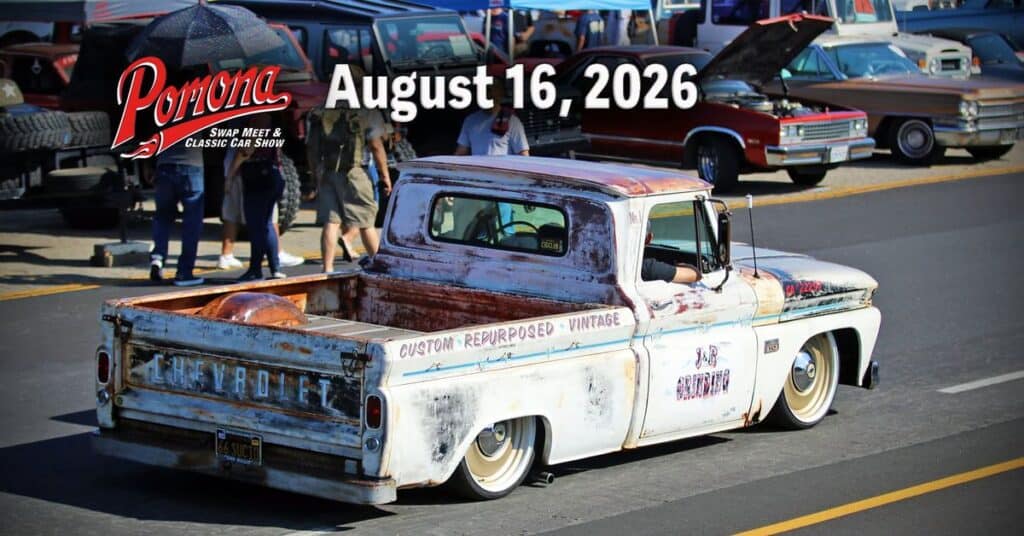 Pomona Swap Meet & Classic Car Show event at 1101 W McKinley Ave in Pomona, CA on August 16, 2026