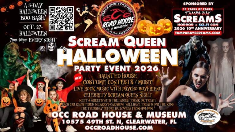 Scream Queen Halloween Party Event car show in Clearwater, FL