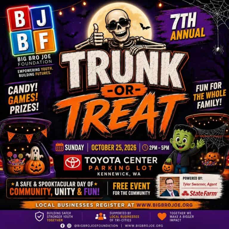 Big Bro Joe Foundation 7th Annual Trunk or Treat car show in Kennewick, WA