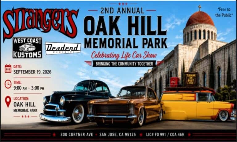 2nd Annual Oak Hill Memorial Park Celebrating Life Car Show car show in San Jose, CA