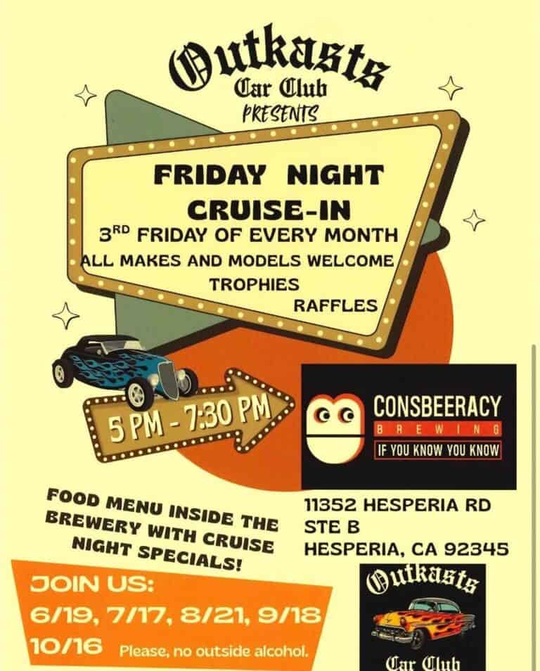 Outkasts Car Club Friday Night Cruise-In car show in Hesperia, CA
