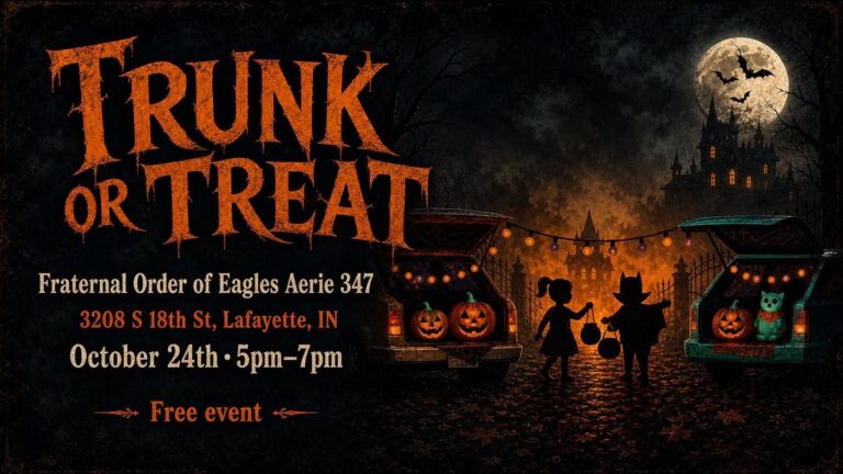 Fraternal Order of Eagles Aerie 347 Trunk or Treat car show in Lafayette, IN