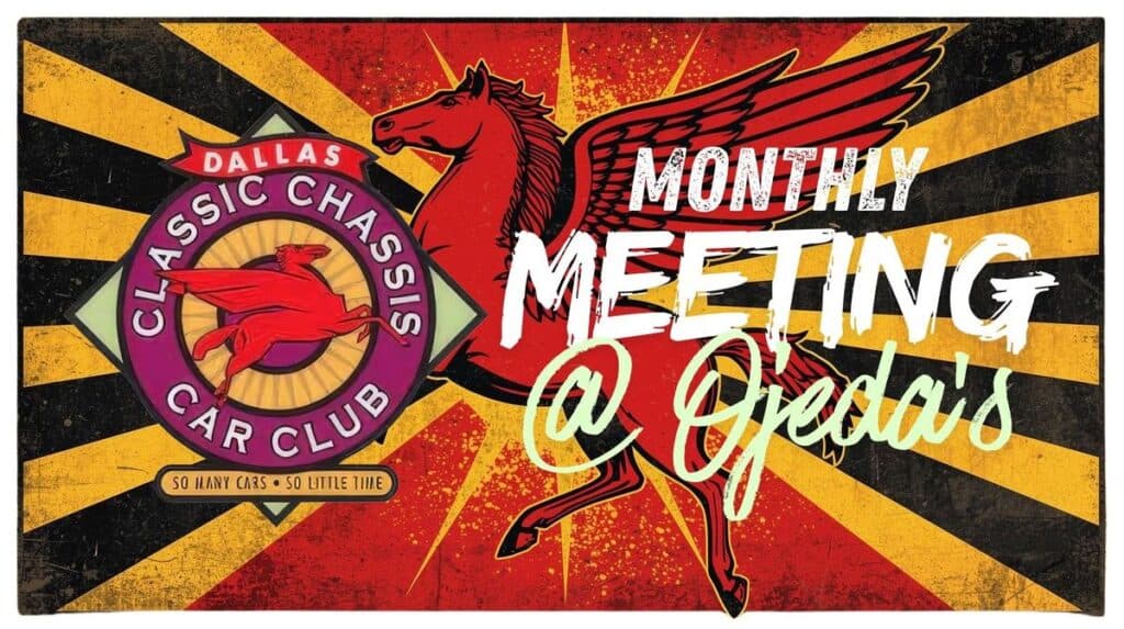 Dallas Classic Chassis Car Club Monthly Meeting event at Ojeda's in Dallas, TX on September 1, 2026