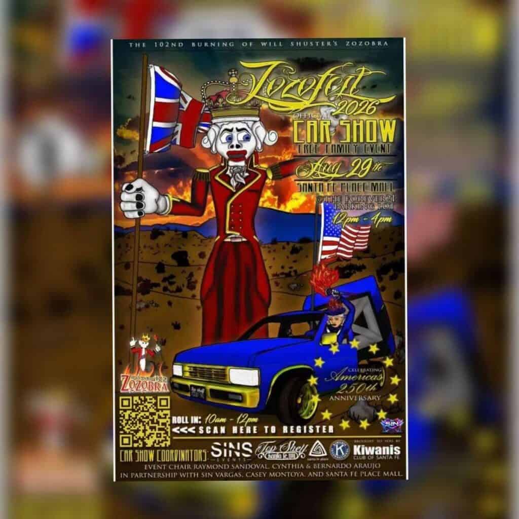Zozofest 2026 Official Car Show event at Santa Fe Place Mall in Santa Fe, NM on August 29, 2026