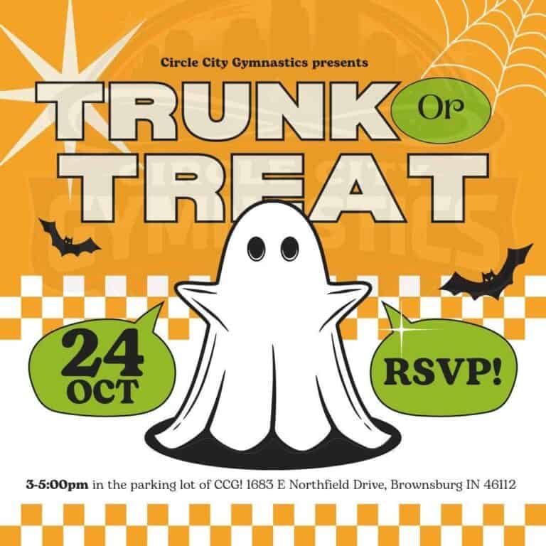 Circle City Gymnastics Trunk or Treat car show in Brownsburg, IN