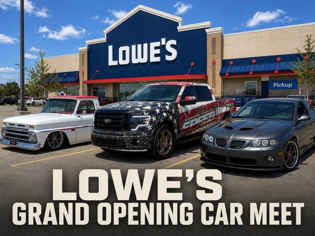Lowe's Grand Opening Car Meet event at Lowe's Home Improvement in Katy, TX on September 5, 2026
