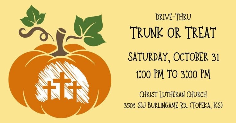 Christ Lutheran Church Drive-Thru Trunk or Treat car show in Topeka, KS