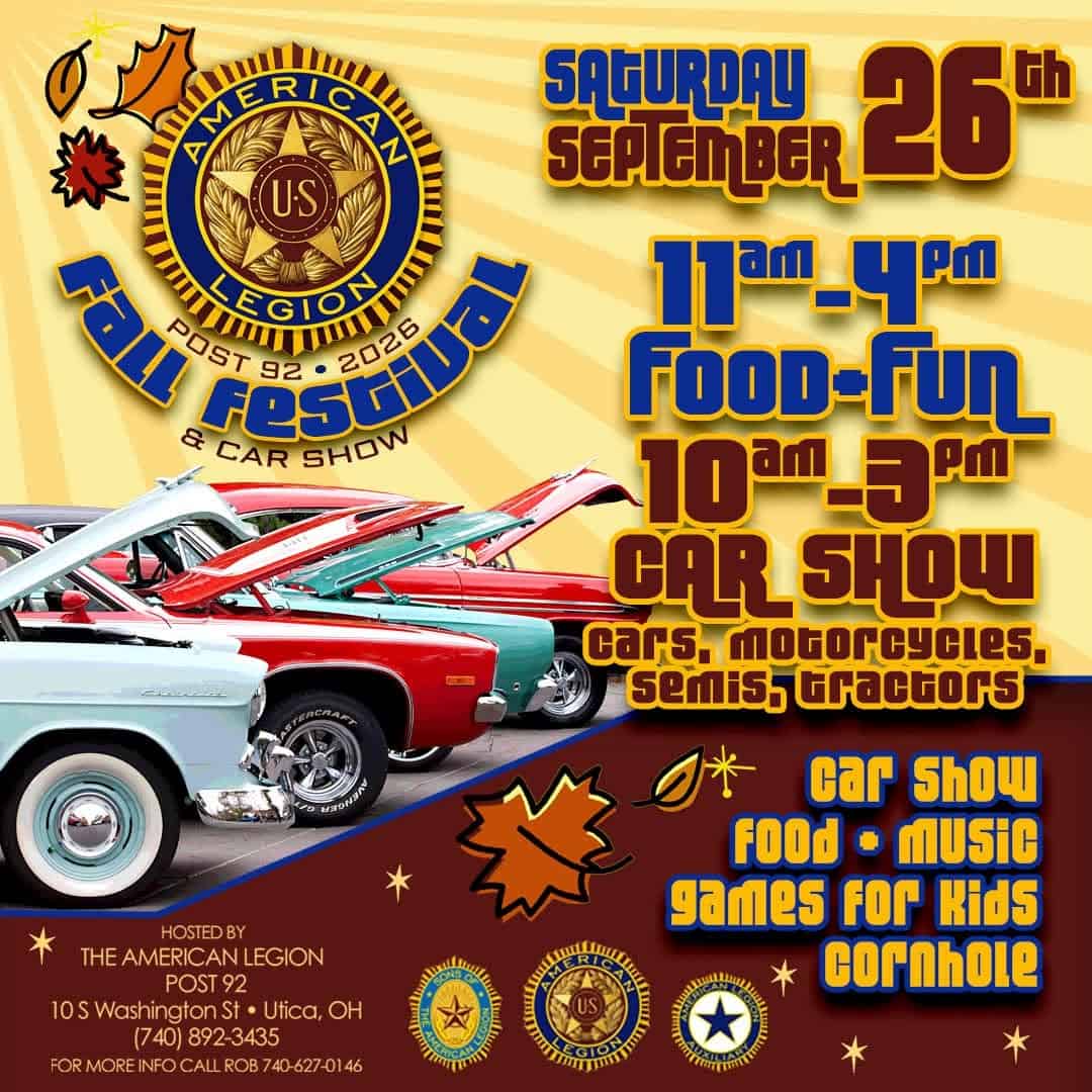 American Legion Post 92 Fall Festival event at American Legion Post 92 in Utica, OH on September 26, 2026