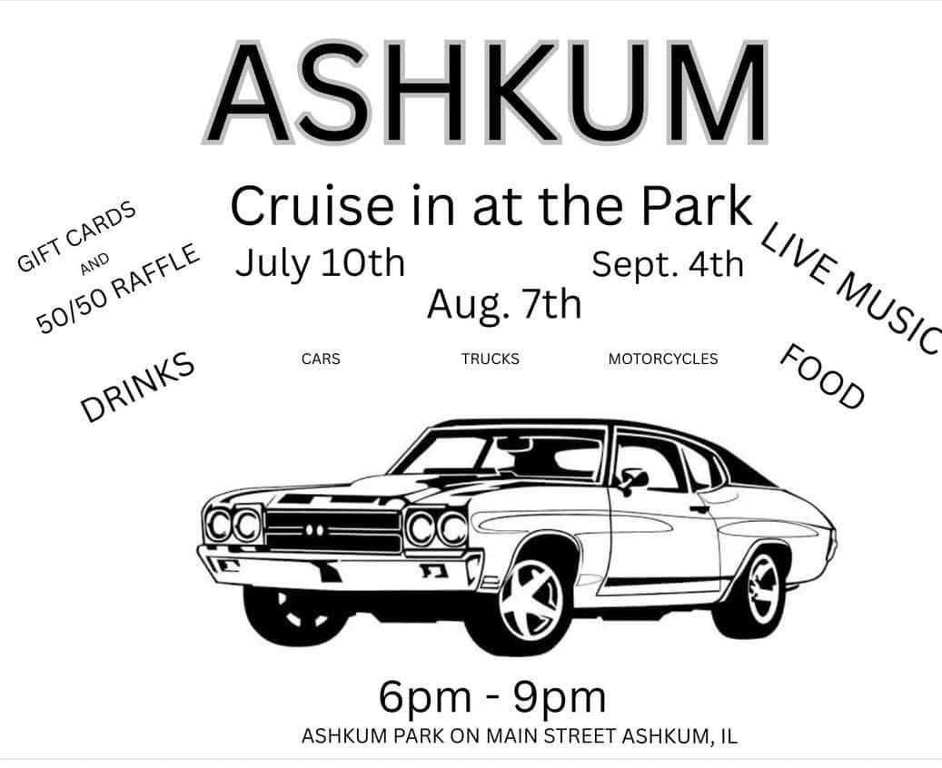 Ashkum Cruise in at the Park event at Ashkum Park in Ashkum, IL on August 7, 2026