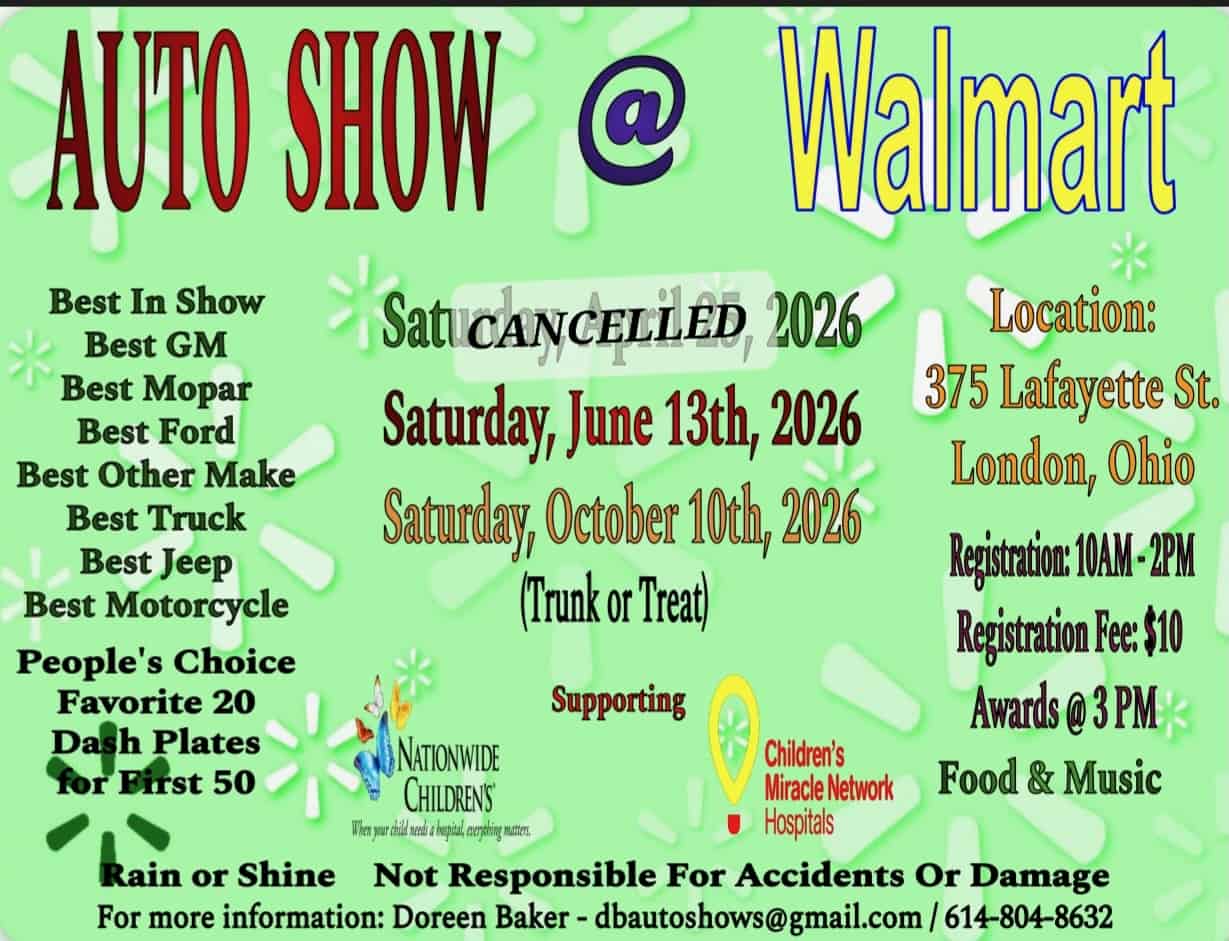 Auto Show at Walmart London OH event at Walmart in London, OH on June 13, 2026