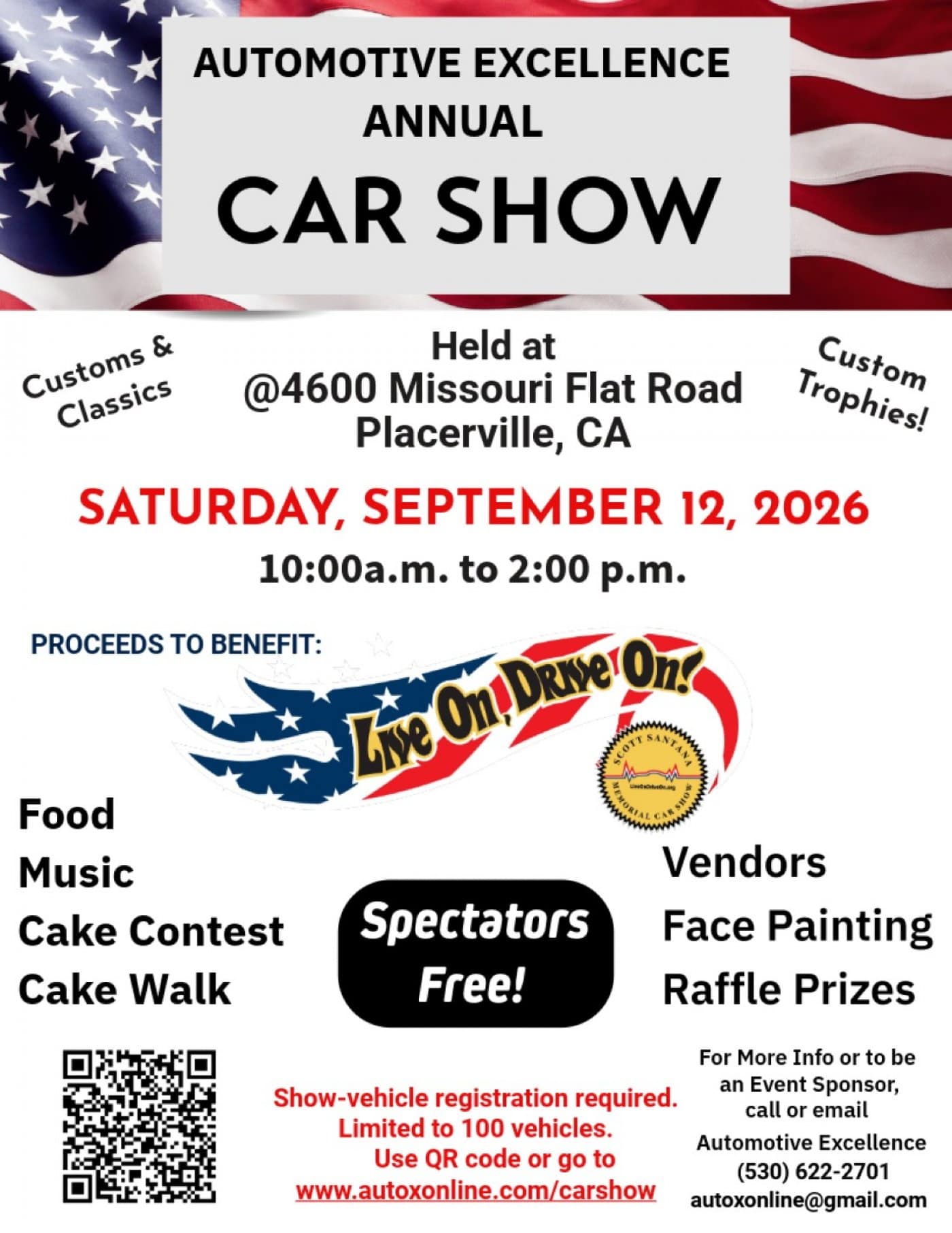 Automotive Excellence Annual Car Show event at Automotive Excellence in Placerville, CA on September 12, 2026