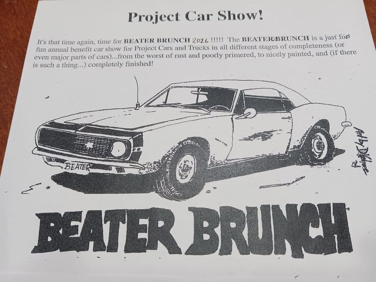 Beater Brunch Project Car Show event at 5602 232nd St SW in Mountlake Terrace, WA on September 12, 2026