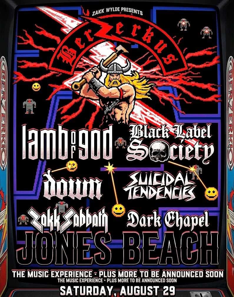 Berzerkus event at Jones Beach in Wantagh, NY on August 29, 2026