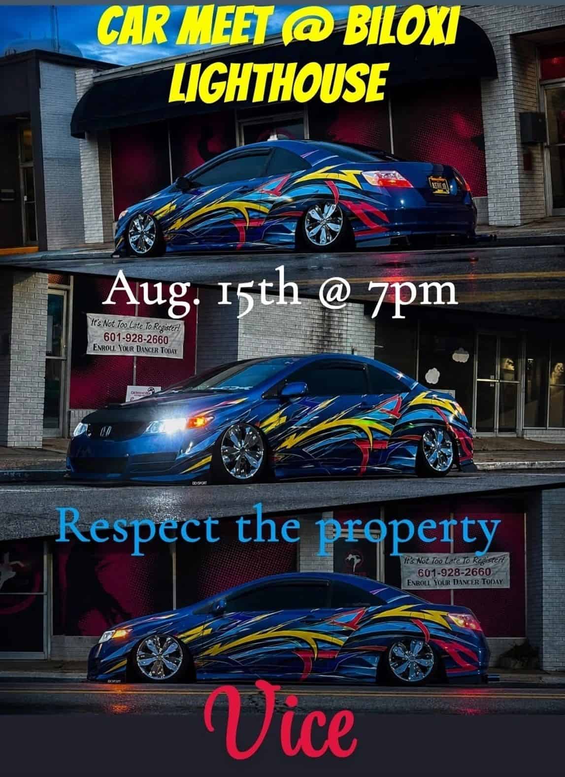 Car Meet @ Biloxi Lighthouse event at Biloxi Lighthouse in Biloxi, MS on August 15, 2026