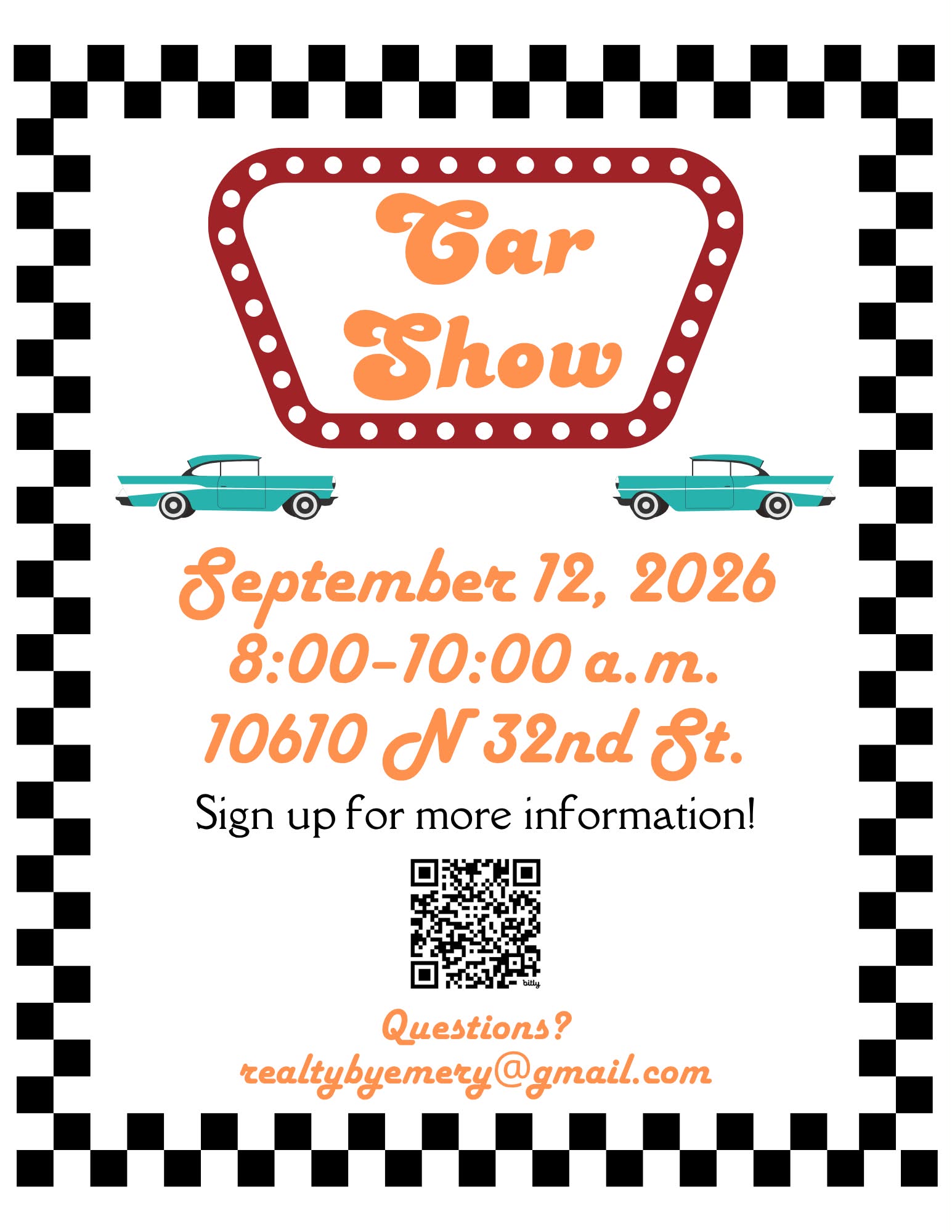 Car Show at 10610 N 32nd St. event at 10610 N 32nd St. in Phoenix, AZ on September 12, 2026