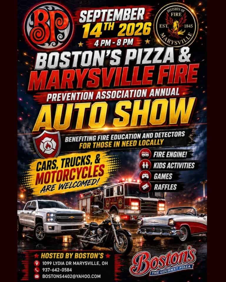 Marysville Fire Prevention Association Annual Auto Show car show in Marysville, OH