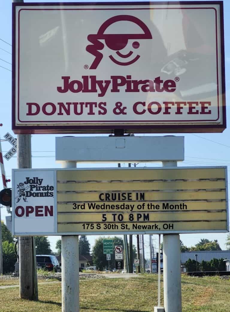 Jolly Pirate Donuts & Coffee Cruise in car show in Newark, OH