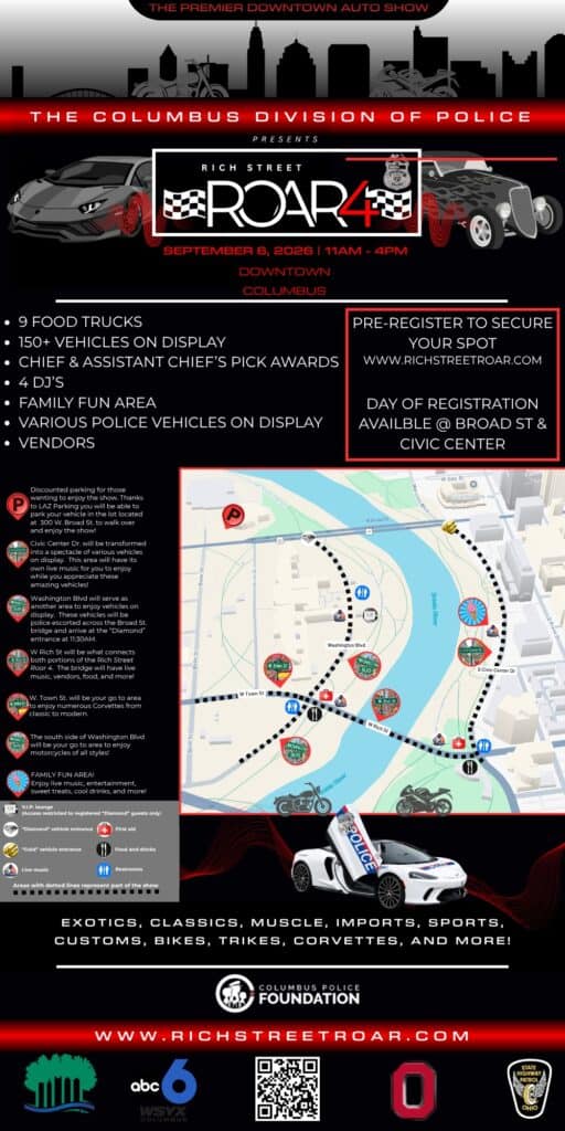 Columbus Division of Police Rich Street Roar4 event at Downtown Columbus in Columbus, OH on September 6, 2026