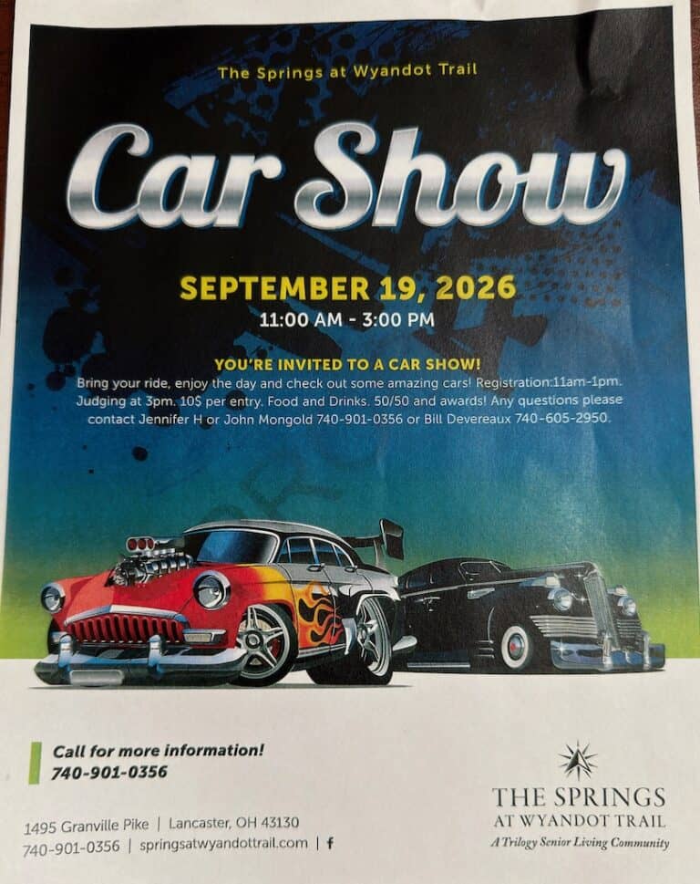 Car Show at the Springs at Wyandot Trail car show in Lancaster, OH