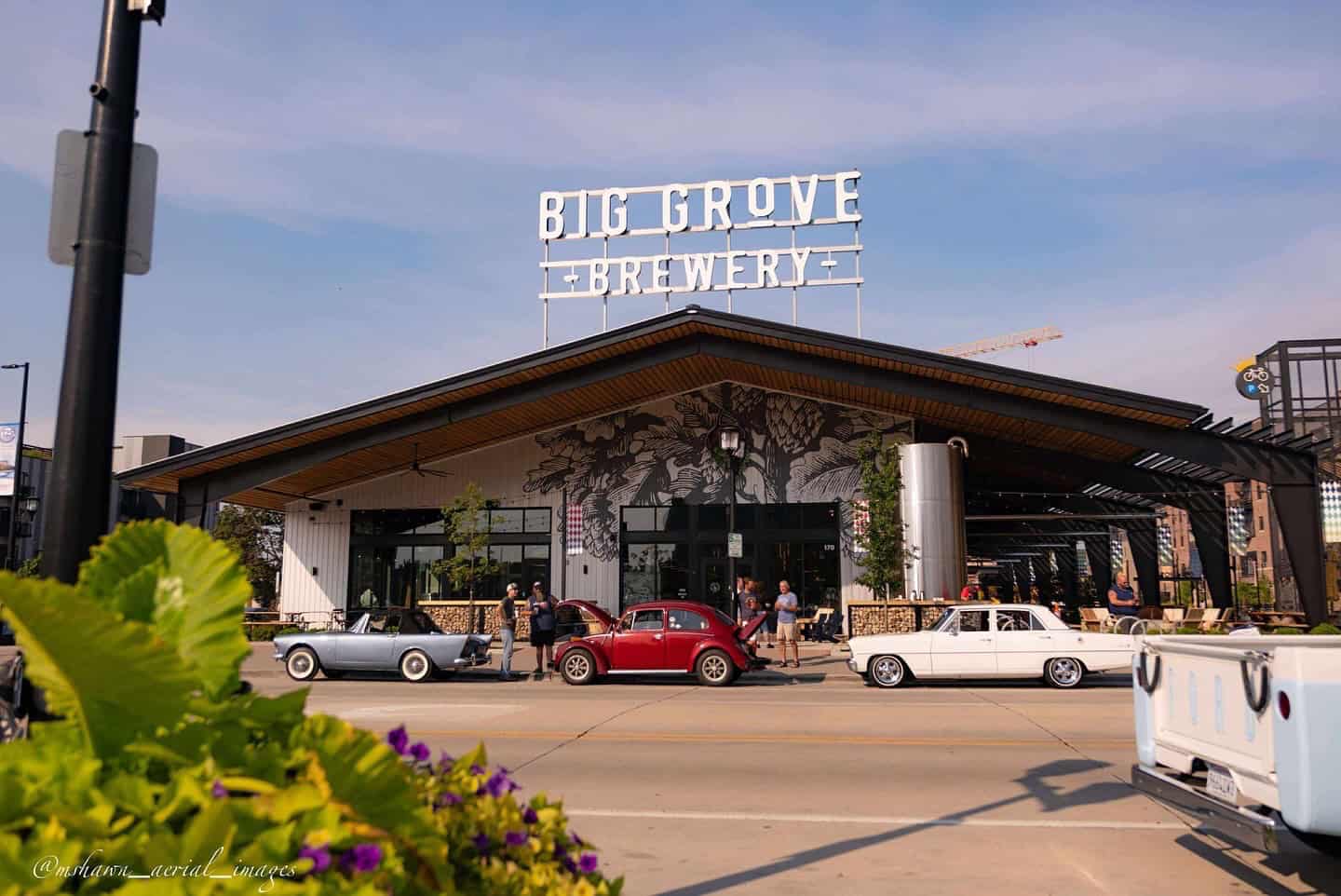 Cedar Rapids Cars and Coffee event at Big Grove Brewery in Cedar Rapids, IA on August 8, 2026