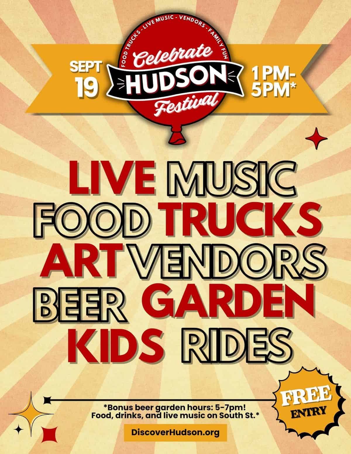 Celebrate Hudson Festival event at Main Street in Hudson, MA on September 19, 2026