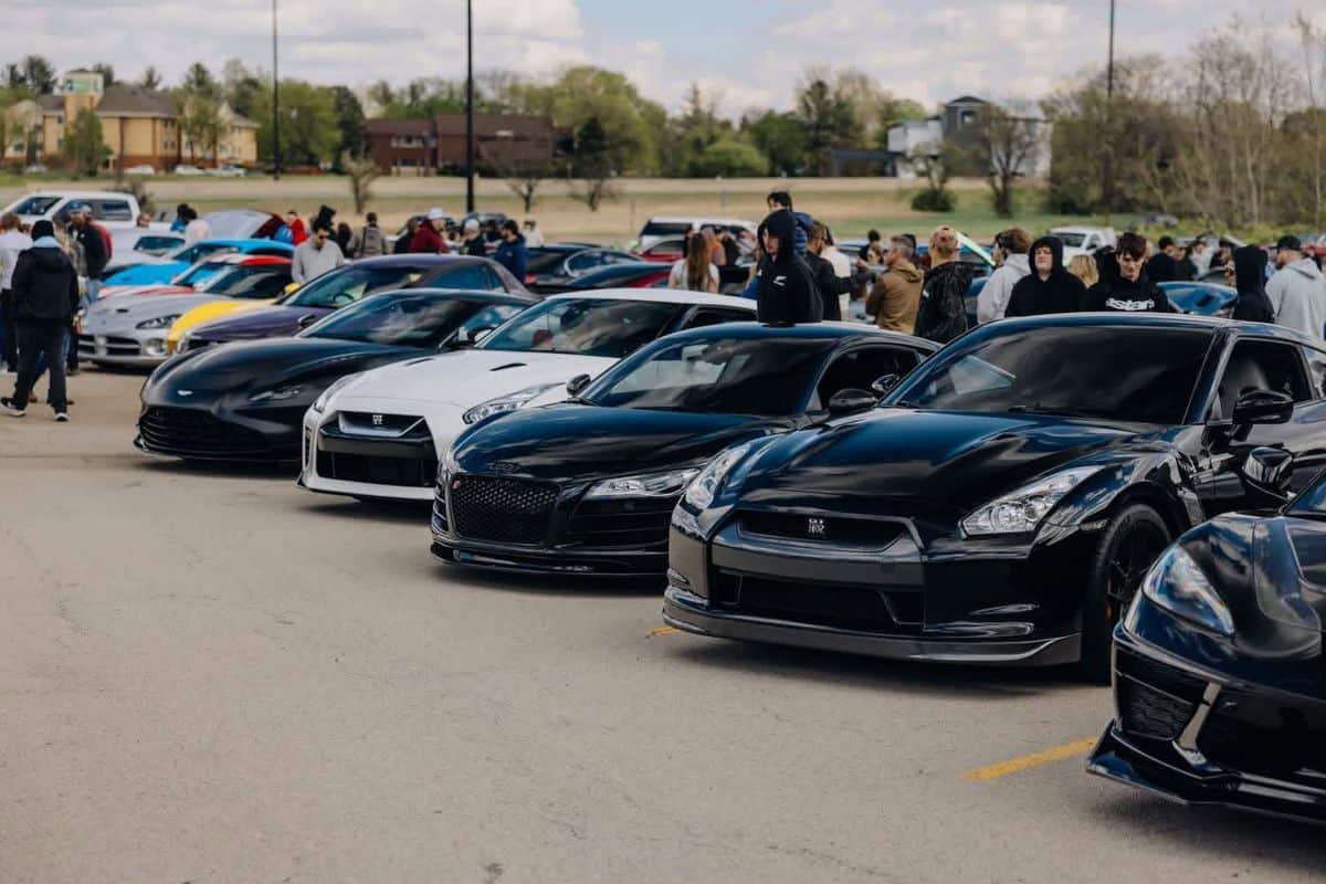 Central Illinois Cars and Coffee Super Car Sunday event at Northwoods Mall in Peoria, IL on August 23, 2026