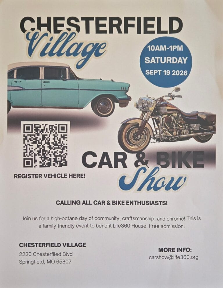 Chesterfield Village Car and Bike Show event at Chesterfield Village in Springfield, MO on September 19, 2026