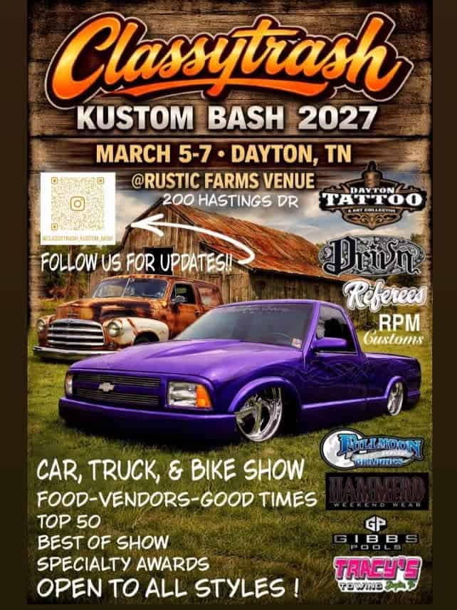 Classytrash Kustom Bash car show in Dayton, TN