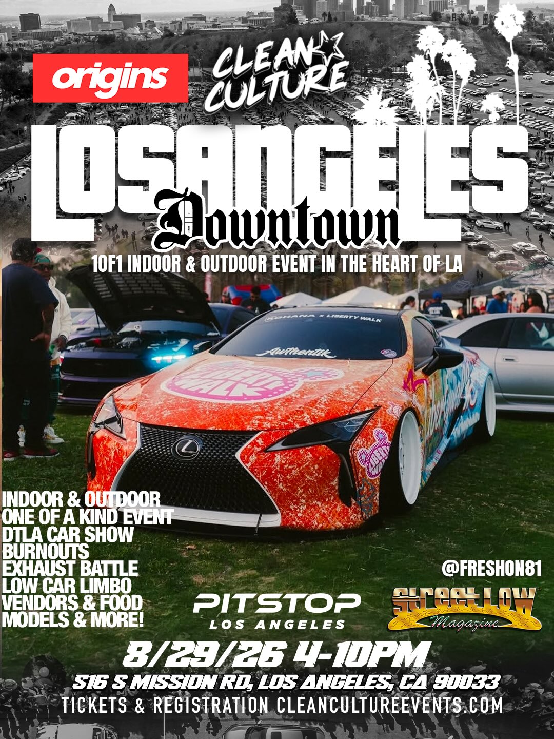 Clean Culture Los Angeles Downtown event at Downtown Los Angeles in Los Angeles, CA on August 29, 2026