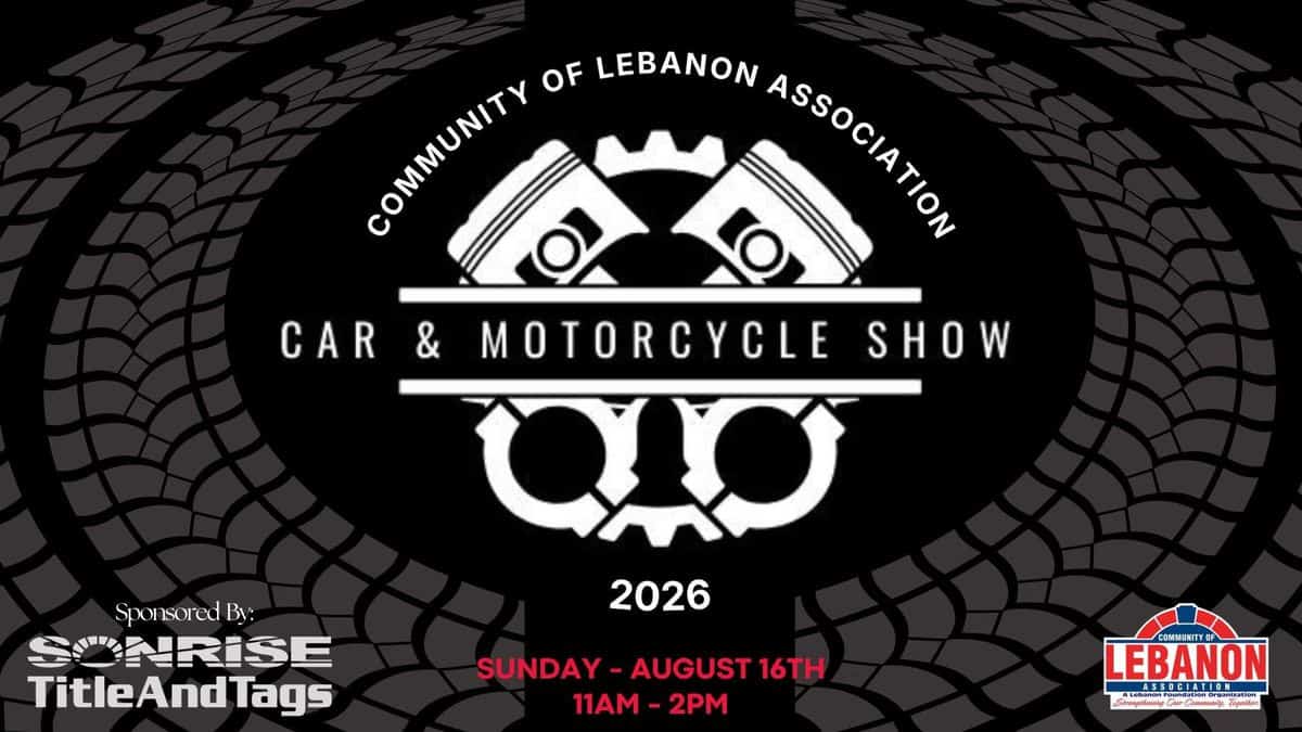 Community of Lebanon Association Car & Motorcycle Show event at Downtown Lebanon in Lebanon, PA on August 16, 2026