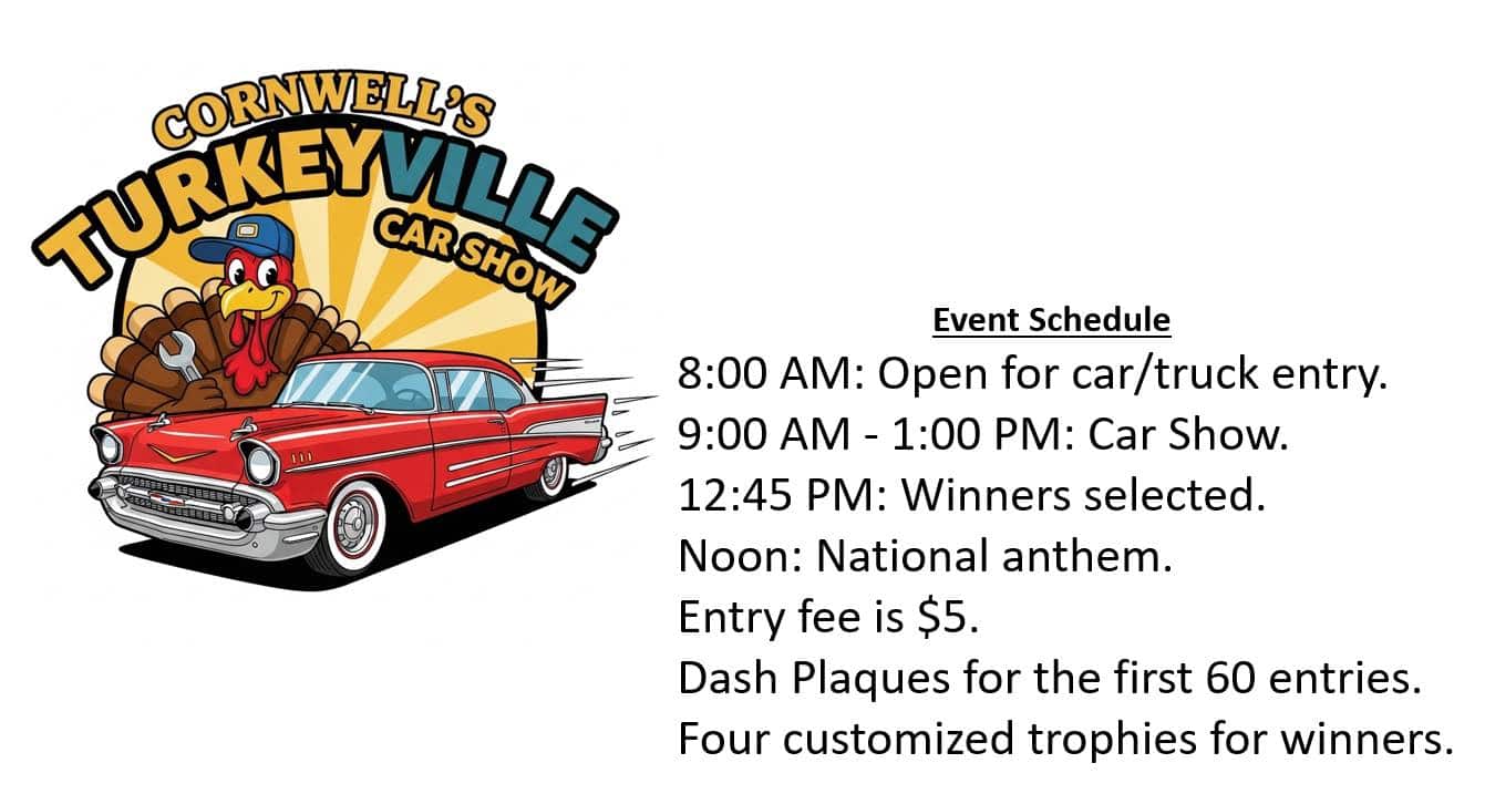 Cornwell's Turkeyville Car Show event at Cornwell's Turkeyville in Marshall, MI on September 12, 2026